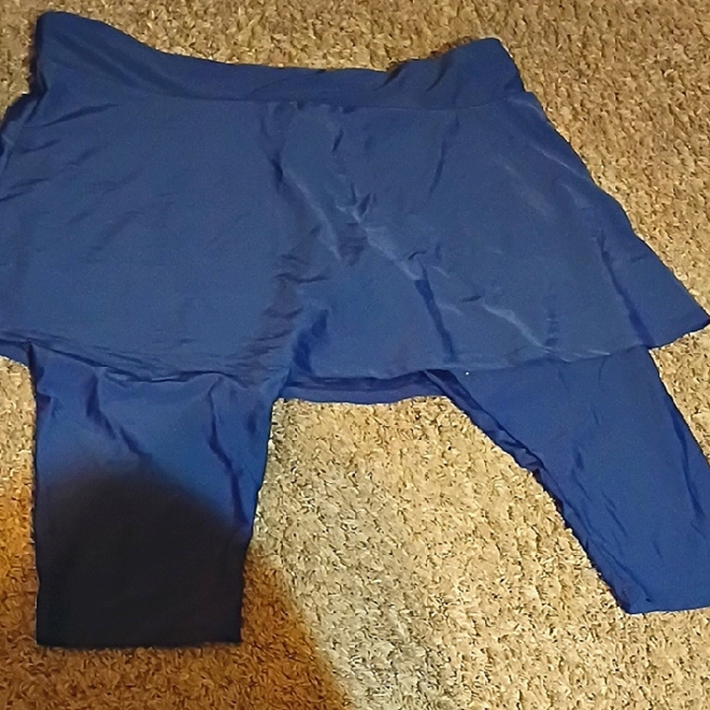 Modli Blue Skirted Swim Capris 2X, NWT